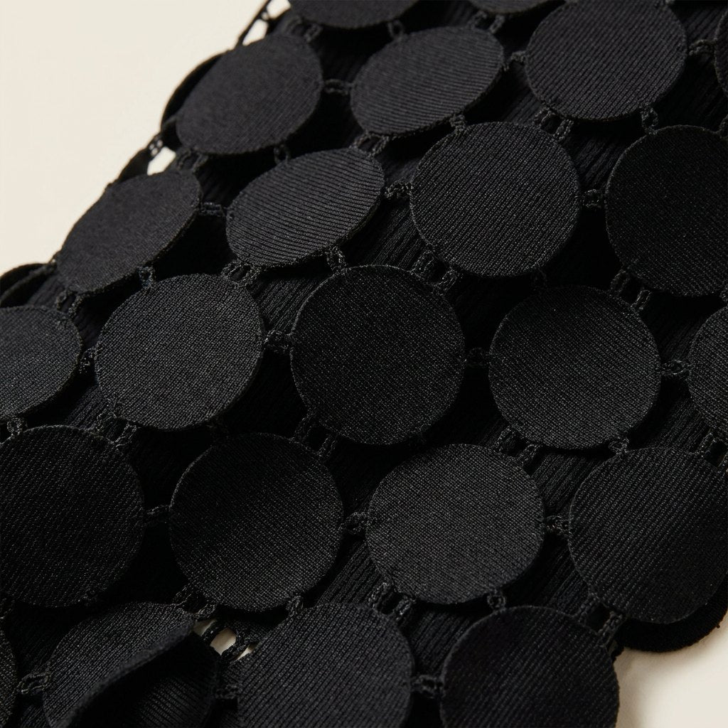 Luna | Luxe Midi Skirt High Waist, Laser Cut Design