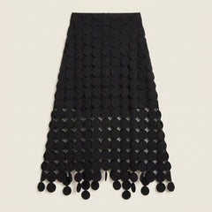 Luna | Luxe Midi Skirt High Waist, Laser Cut Design