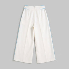 Luna | Wide Leg Trousers Linen Blend, Relaxed Fit