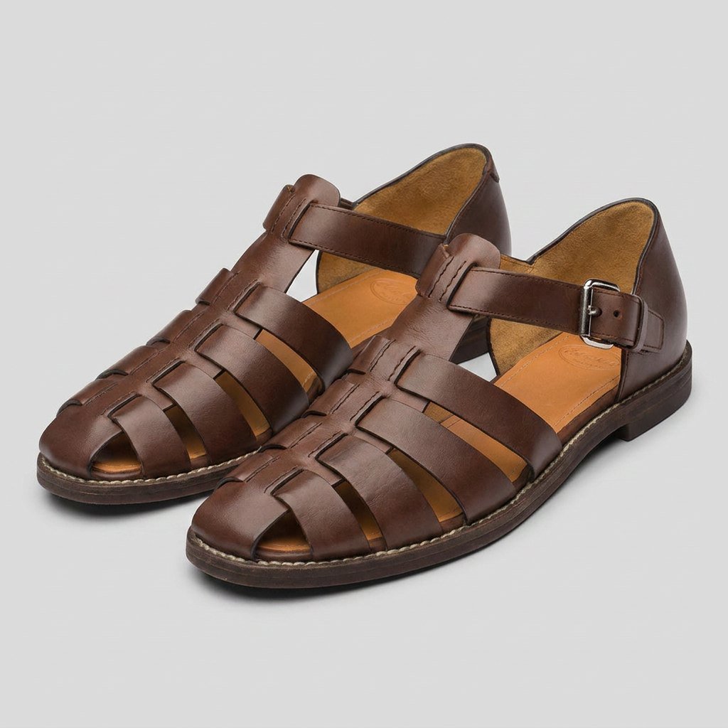 Luxe Men's Sandals | Premium Leather, Ergonomic Footbed