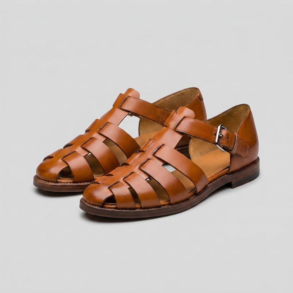Luxe Men's Sandals | Premium Leather, Ergonomic Footbed