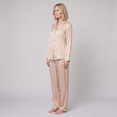Luxe Satin Pyjama Set | Striped Design | Relaxed Fit