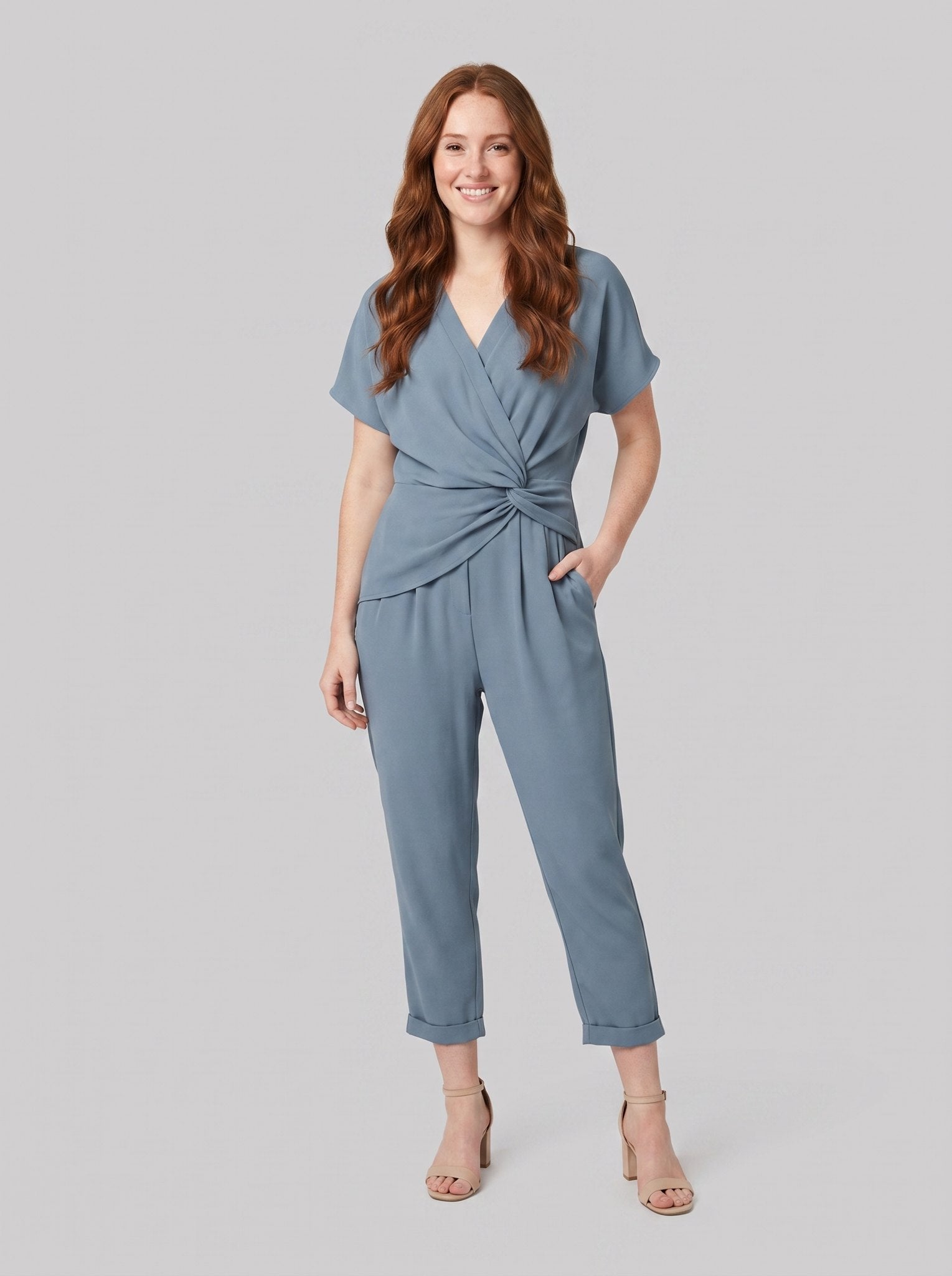 Lyra | Draped Knot Jumpsuit