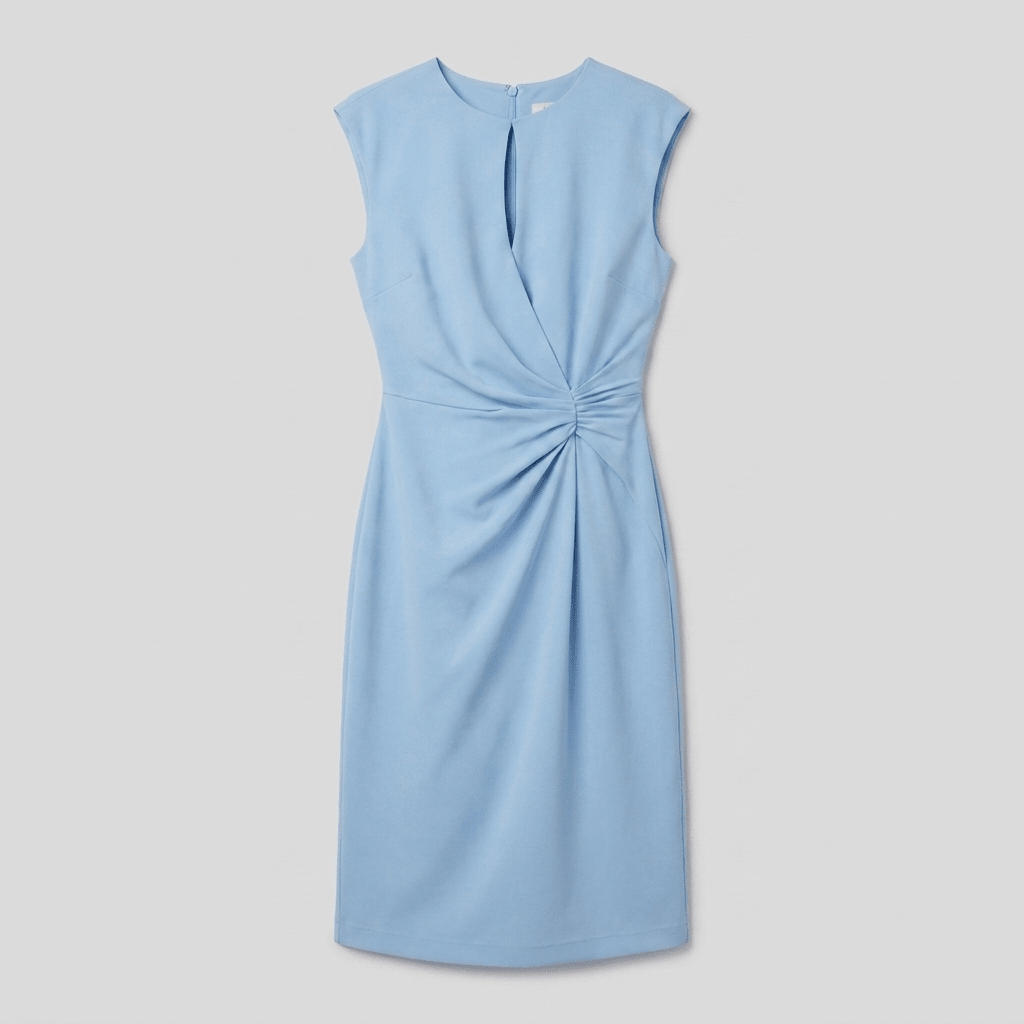 Mara Chic Dress | Lightweight Black Midi Dress for Women, Versatile Summer Elegance