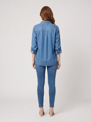 Maven Oversized Denim Shirt | Soft, Relaxed Fit, Classic Button-Up