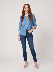 Maven Oversized Denim Shirt | Soft, Relaxed Fit, Classic Button-Up