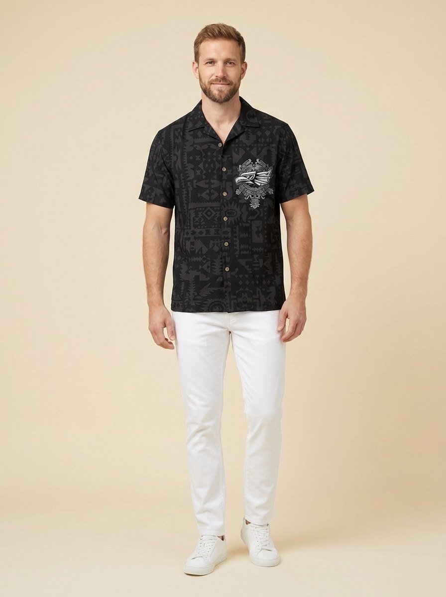 Maverick | Men's Shirt Aztec-Inspired, Lightweight