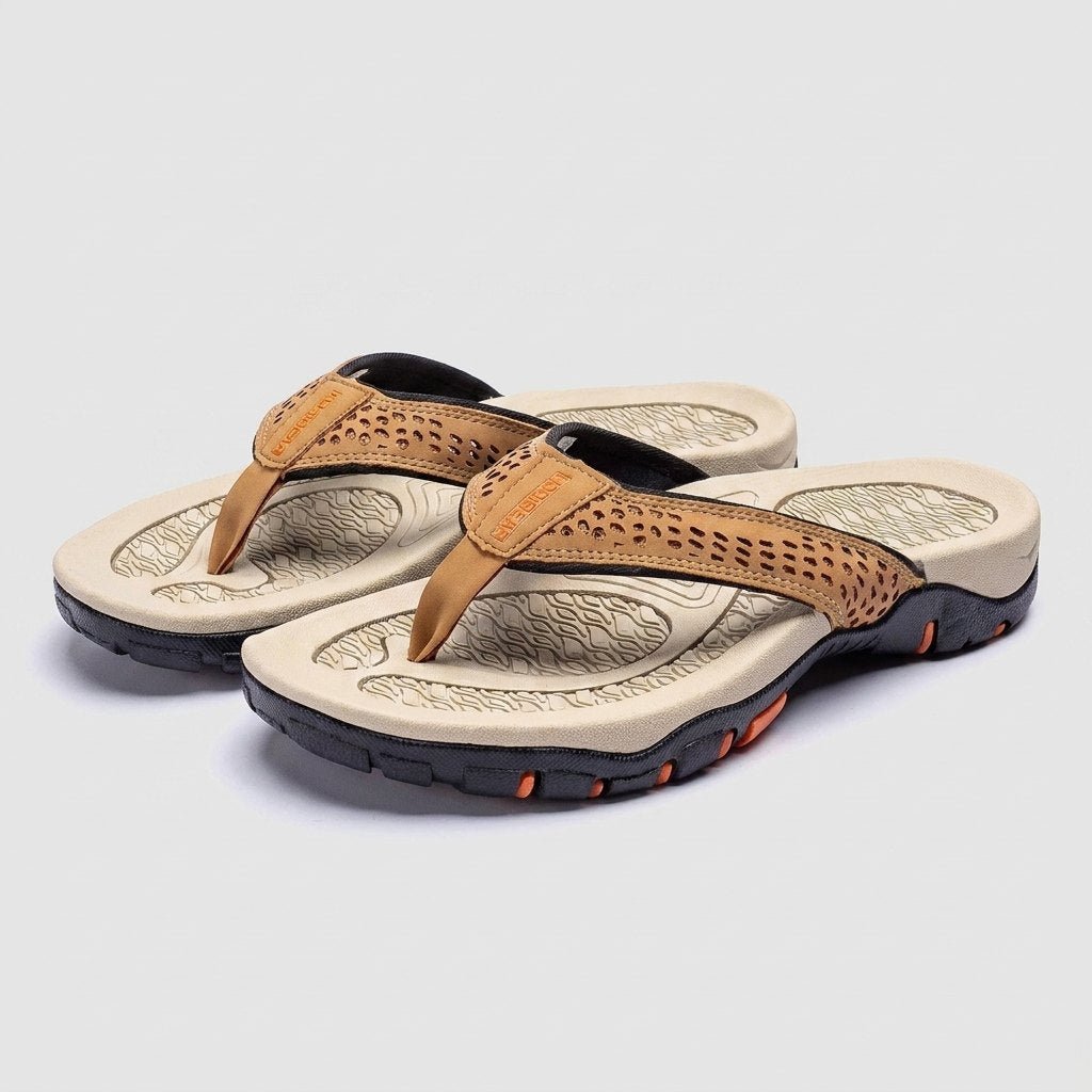 Maverick | Mens Flip Flops Arch Support, Water-Resistant, Slip-On Design