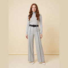 Mila | Black Jumpsuit Tailored, Elegant Knit with Waist-Cinching Belt