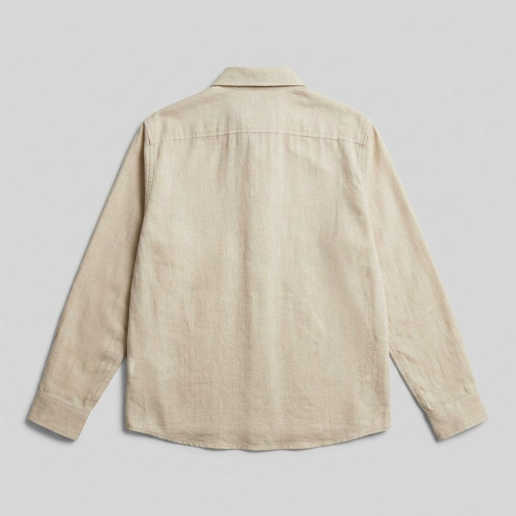 Milo | Men's Dress Shirt Cotton-Linen Blend, Lightweight & Breathable