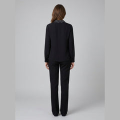 Mira Bow Blouse | Lightweight Polka Dot with Elegant Necktie