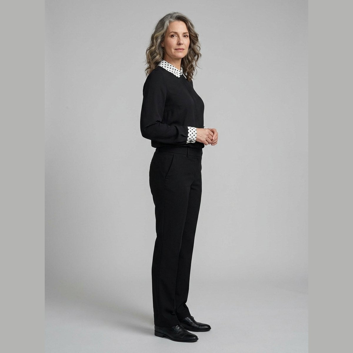 Mira Bow Blouse | Lightweight Polka Dot with Elegant Necktie
