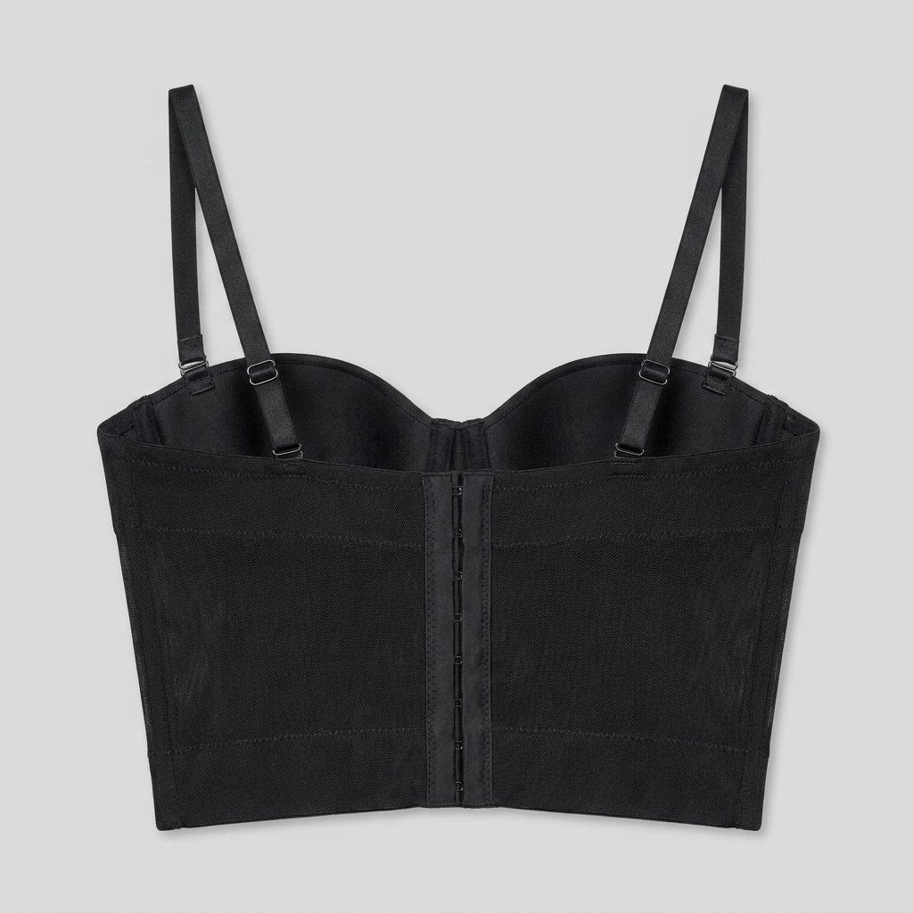 Mira | Bustier Top Mesh Underwire Design, Form-Fitting Silhouette