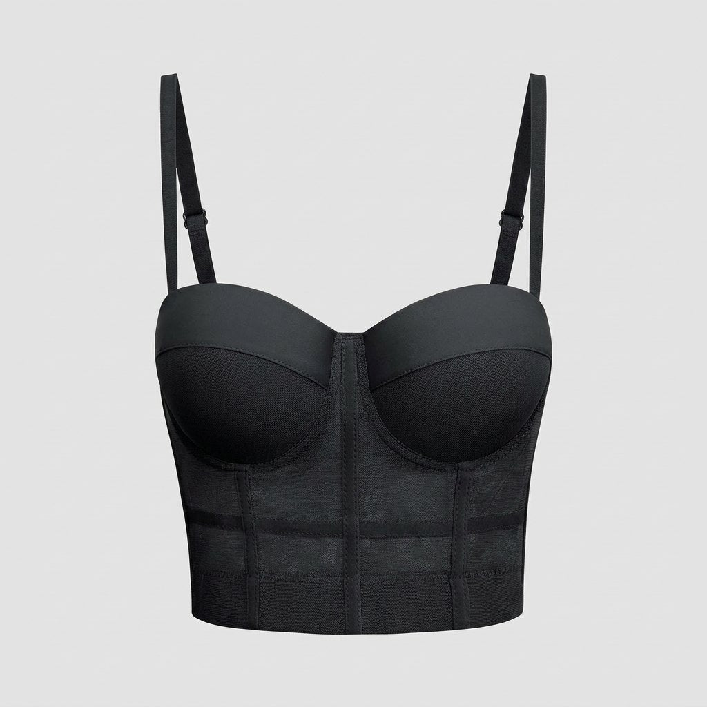 Mira | Bustier Top Mesh Underwire Design, Form-Fitting Silhouette