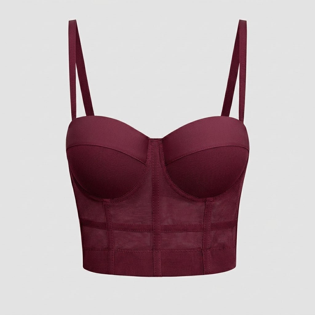 Mira | Bustier Top Mesh Underwire Design, Form-Fitting Silhouette