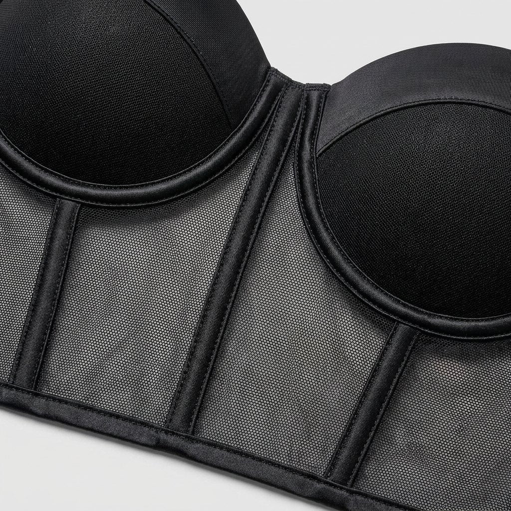 Mira | Bustier Top Mesh Underwire Design, Form-Fitting Silhouette