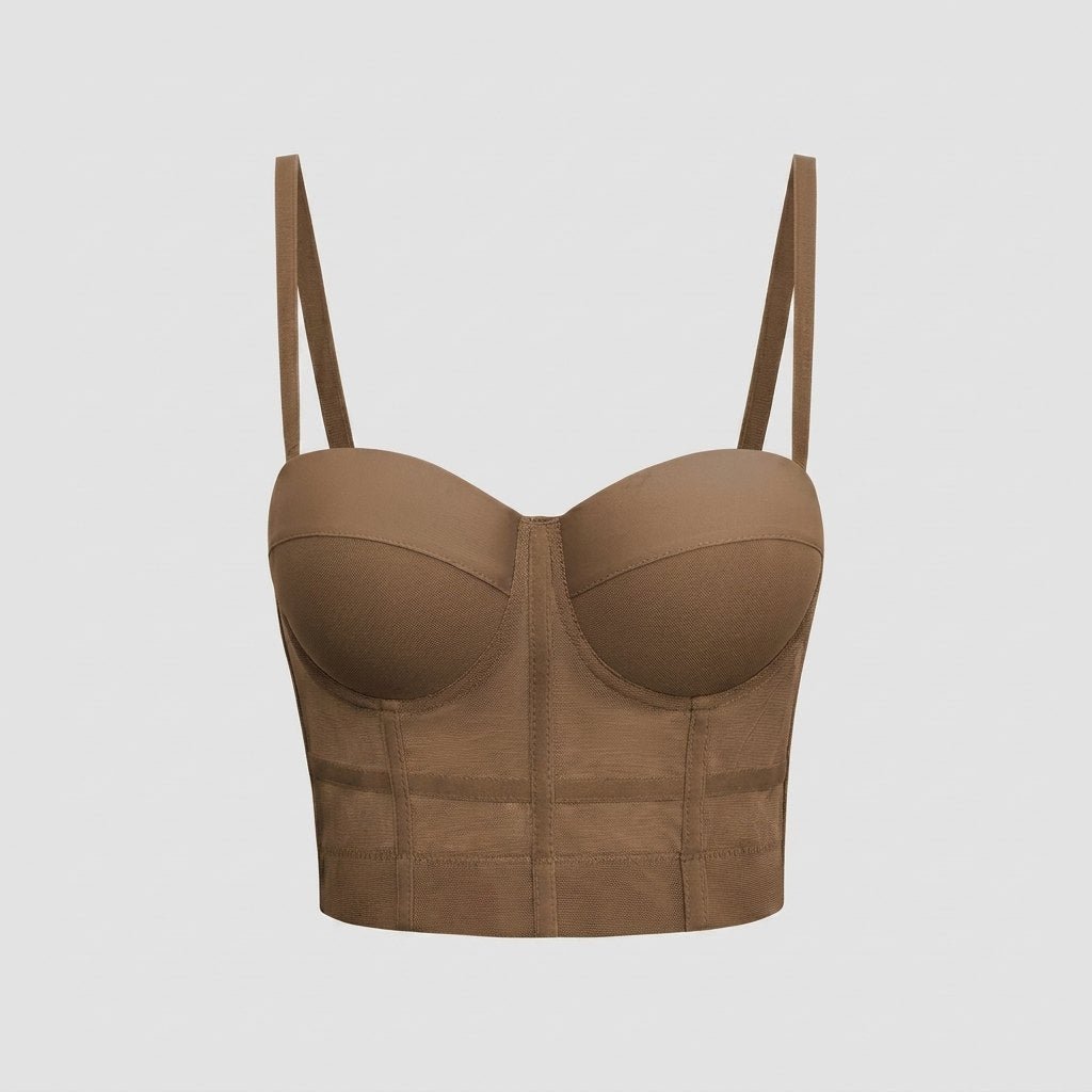 Mira | Bustier Top Mesh Underwire Design, Form-Fitting Silhouette