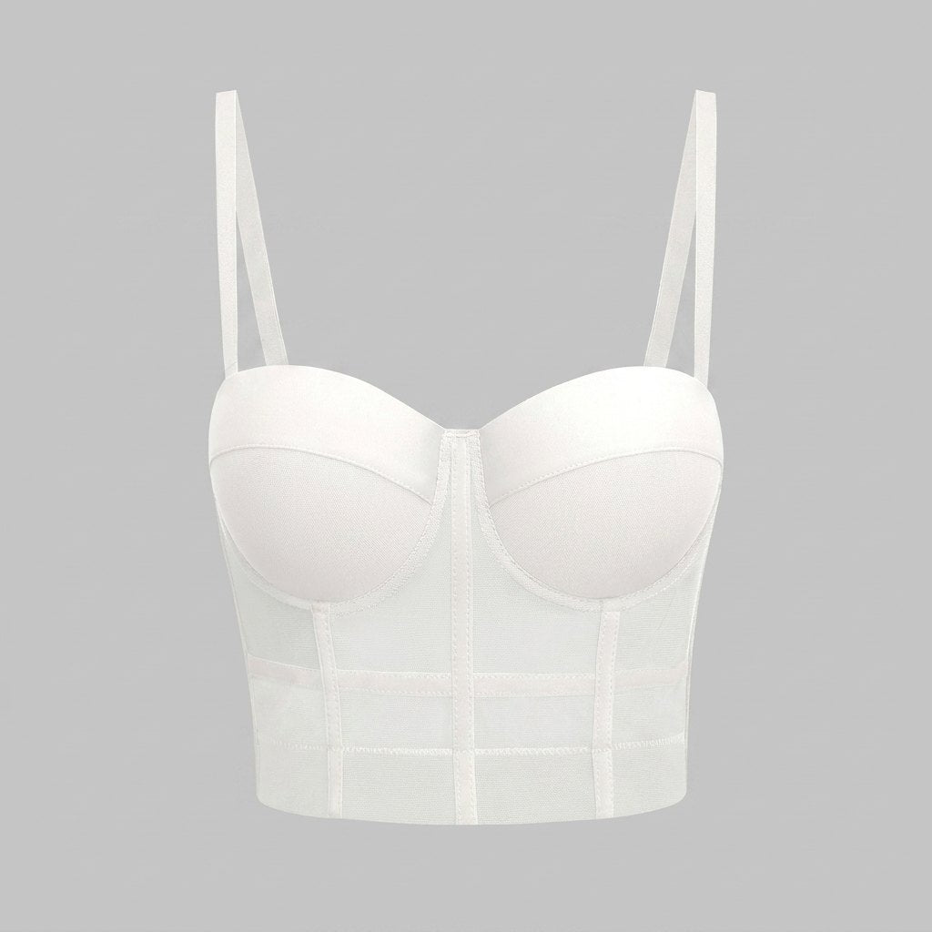 Mira | Bustier Top Mesh Underwire Design, Form-Fitting Silhouette