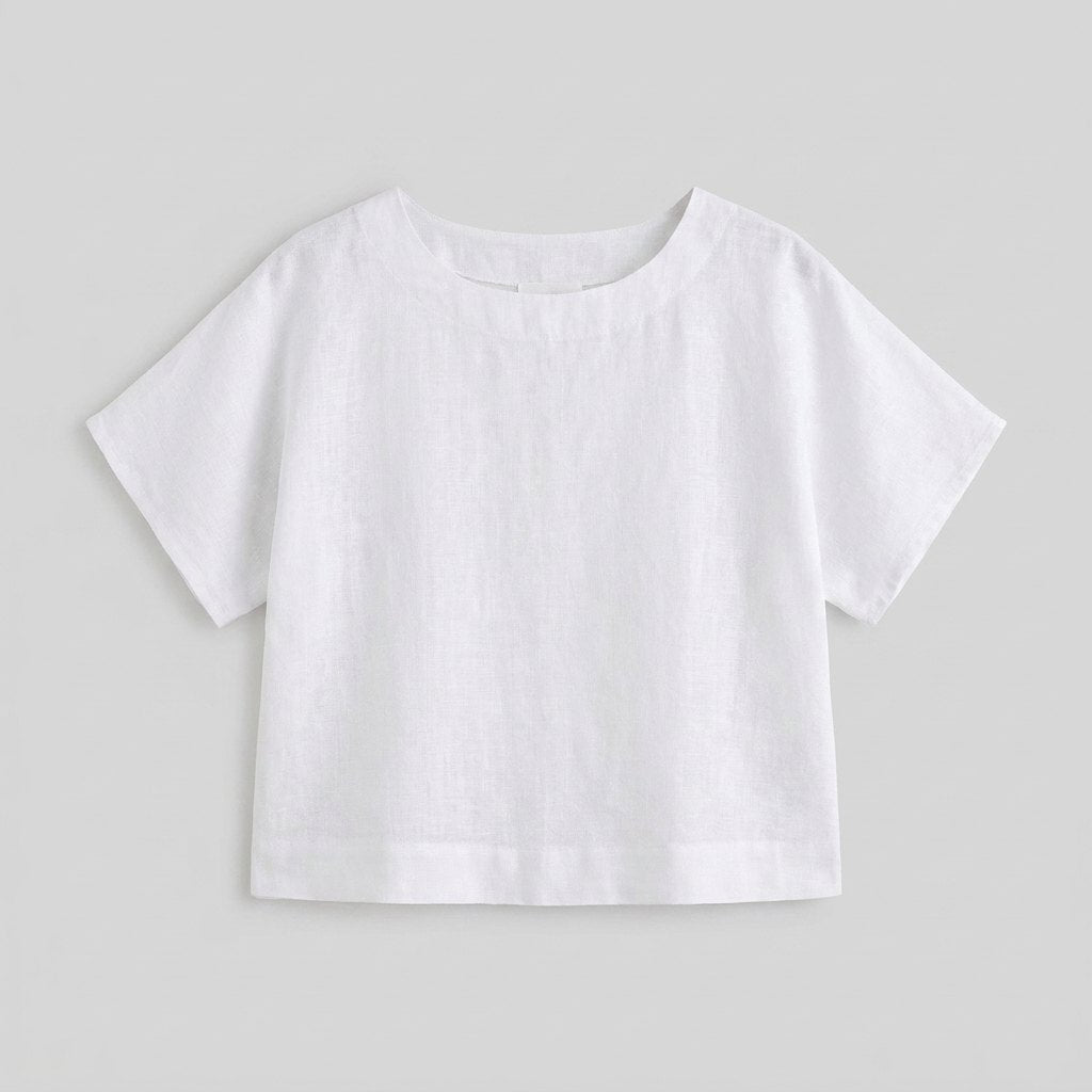 Mira | Women's Top Loose-Fit Linen, Breathable Design
