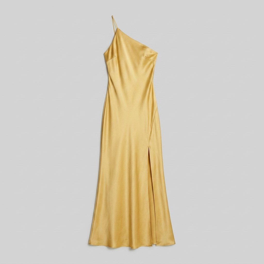 Mira | Long Dress Satin Open Back with Slit, Perfect for Wedding Guest and Formal Occasions
