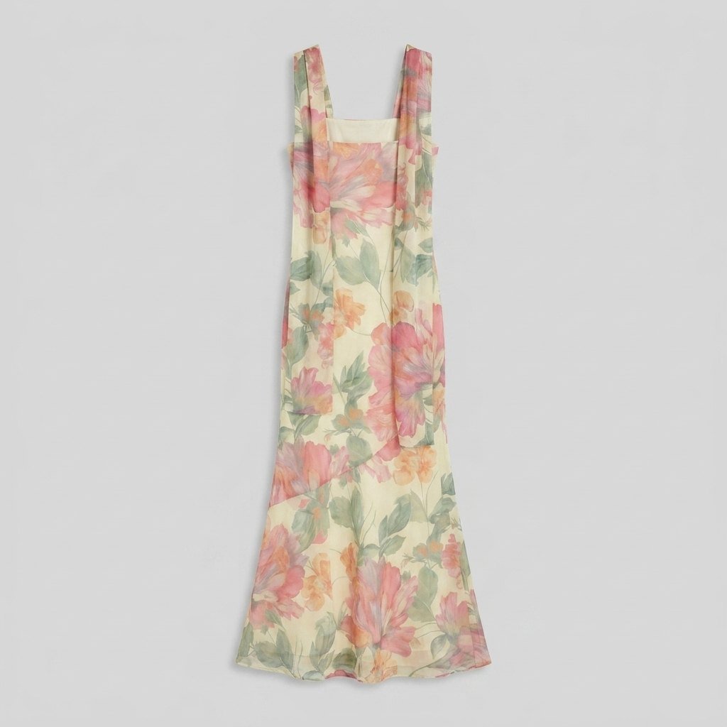 Mira | Maxi Dress Floral Print, Adjustable Straps for Wedding Guests and Summer Events