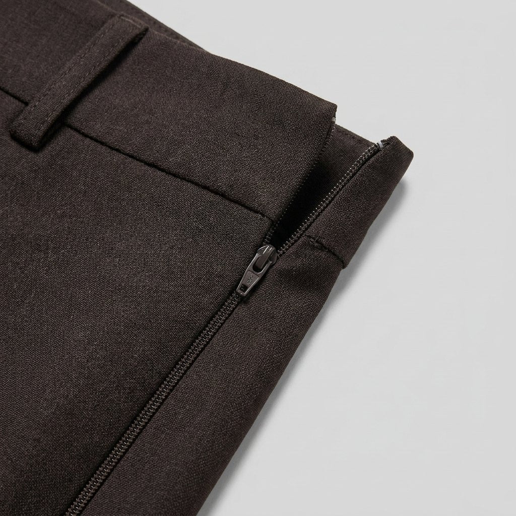 Mira Moon Shine Pants | Thick Waistband, Straight Leg, Side Zipper