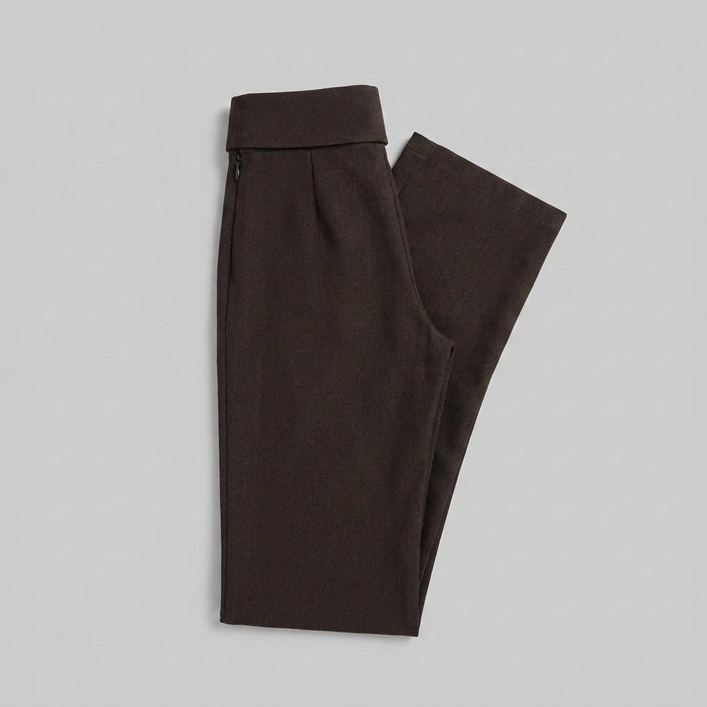 Mira Moon Shine Pants | Thick Waistband, Straight Leg, Side Zipper