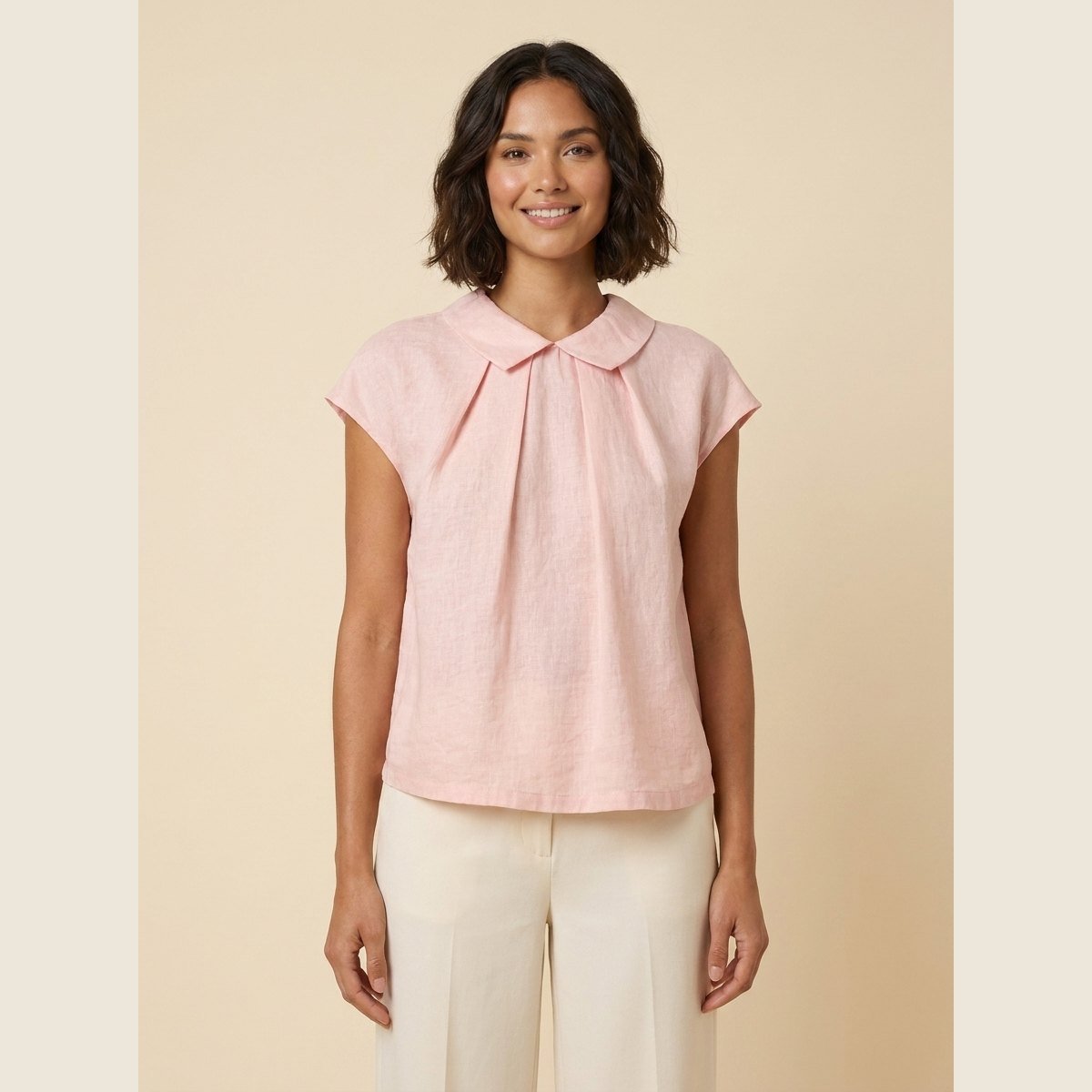 Mira Pintuck Top | Linen, A-Line Silhouette
