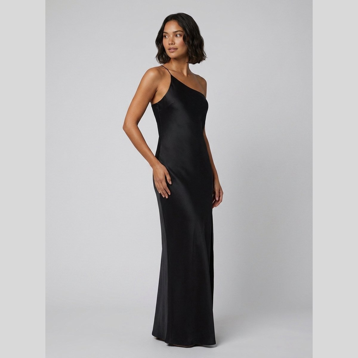 Mira | Satin Dress Open Back Maxi Wedding Guest Dress