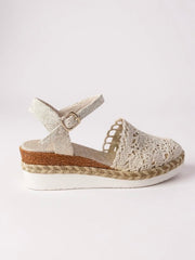 Mira | Wedge Sandals Espadrille Wedges with Adjustable Ankle Strap