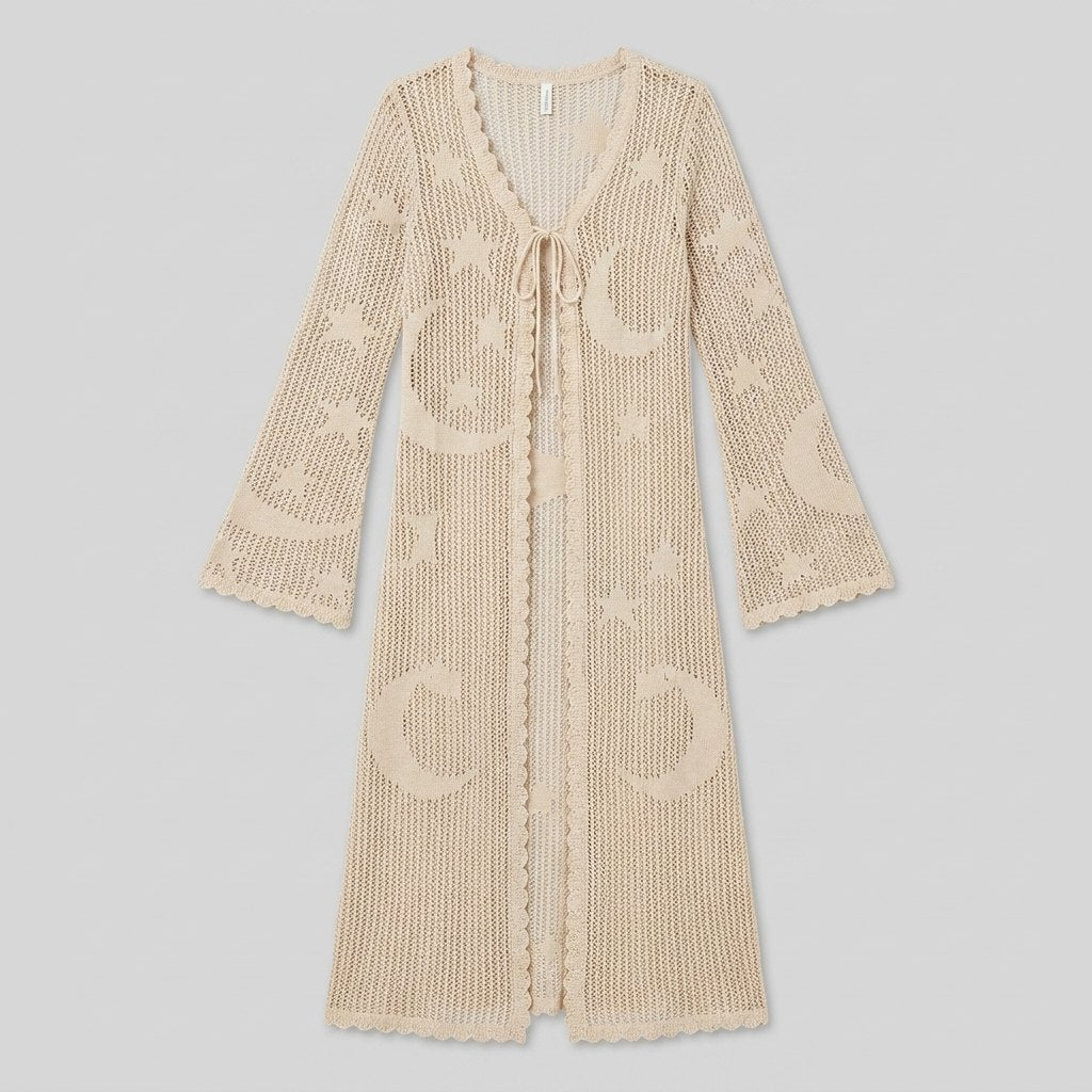 Mira Women's Duster | Lightweight Lace, Celestial Pattern