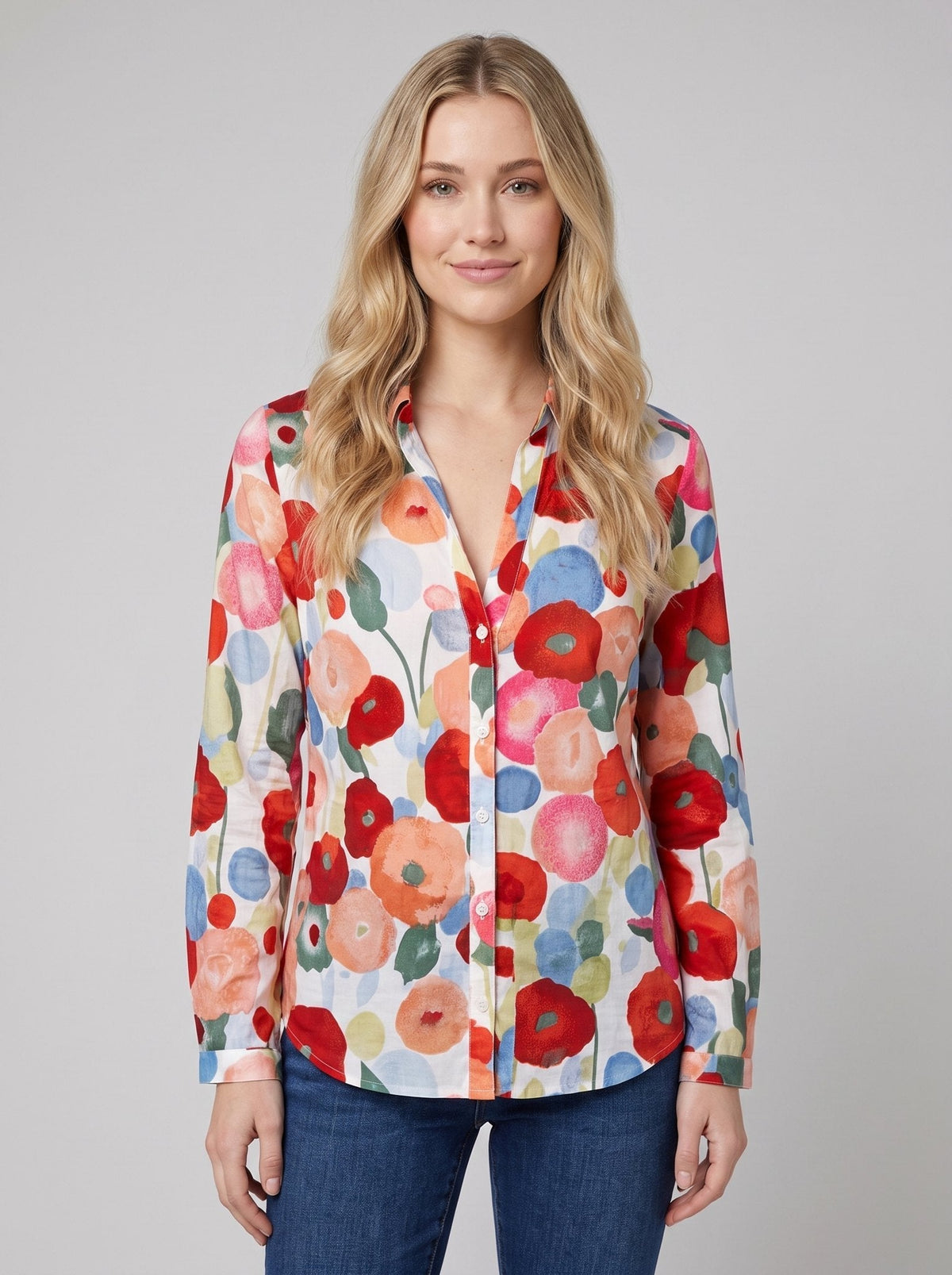 Mylene | Colourful Floral Blouse