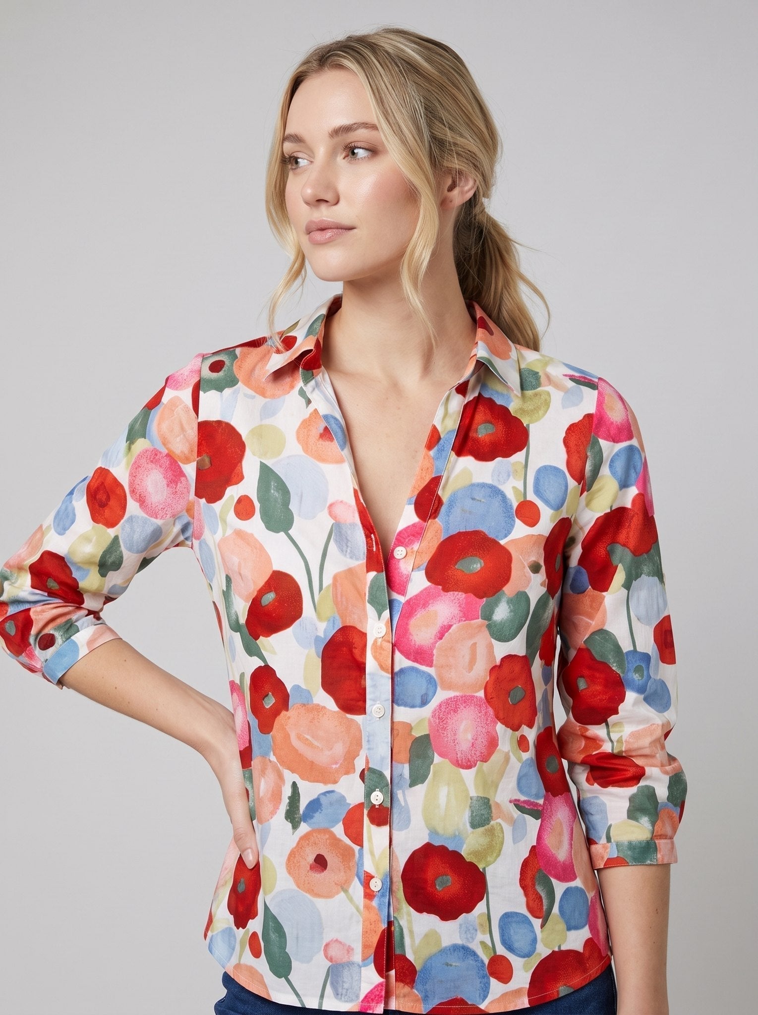 Mylene | Colourful Floral Blouse