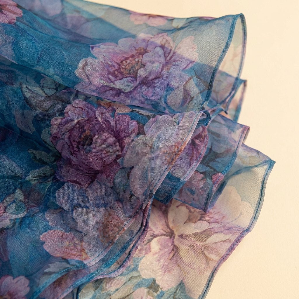 Naiad | Gown Translucent Turquoise Organza, Corseted Bodice, Formal Dress for Wedding Guests