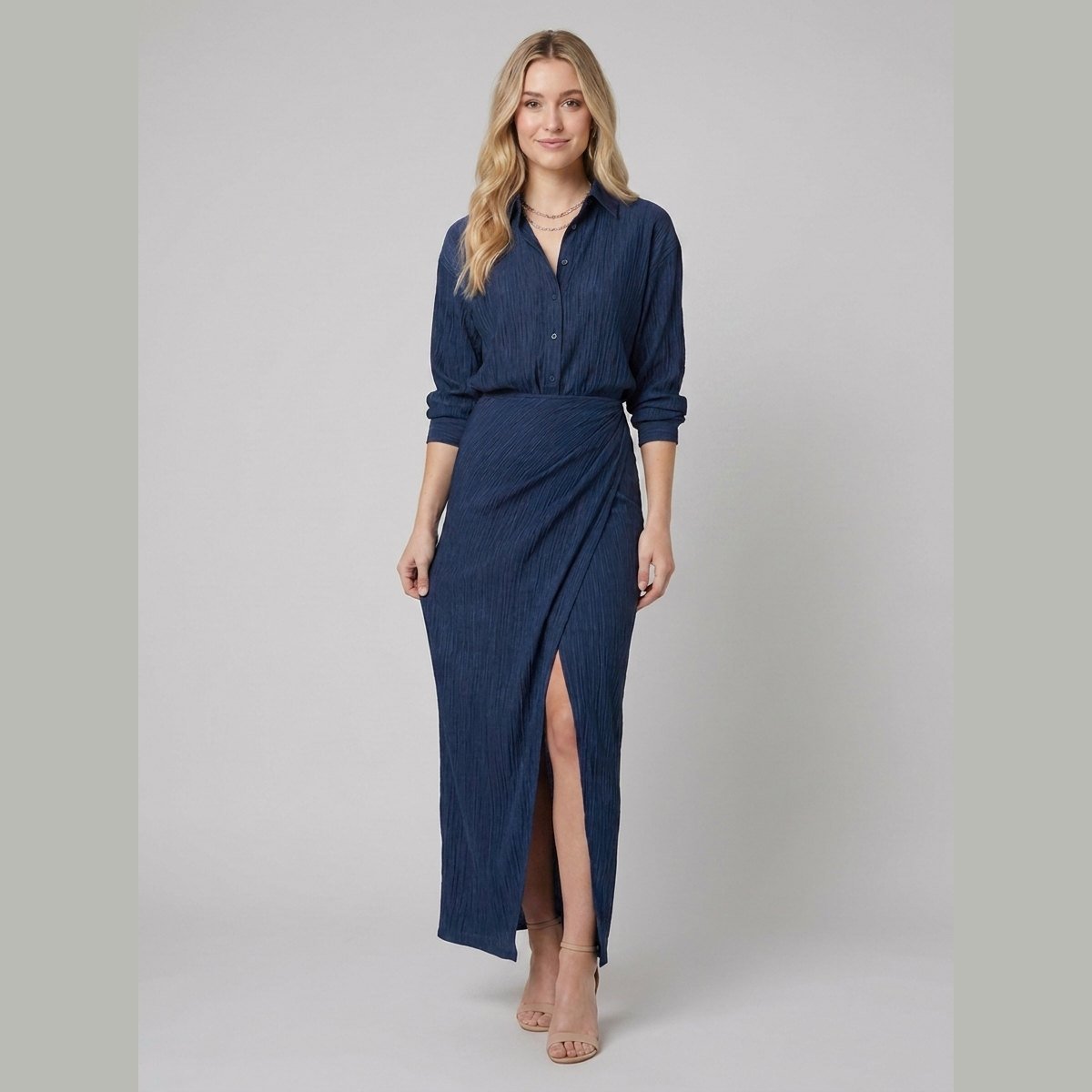 Nayla Pleated Dress | Lightweight, Elegant Maxi for Wedding Guests and Summer Events