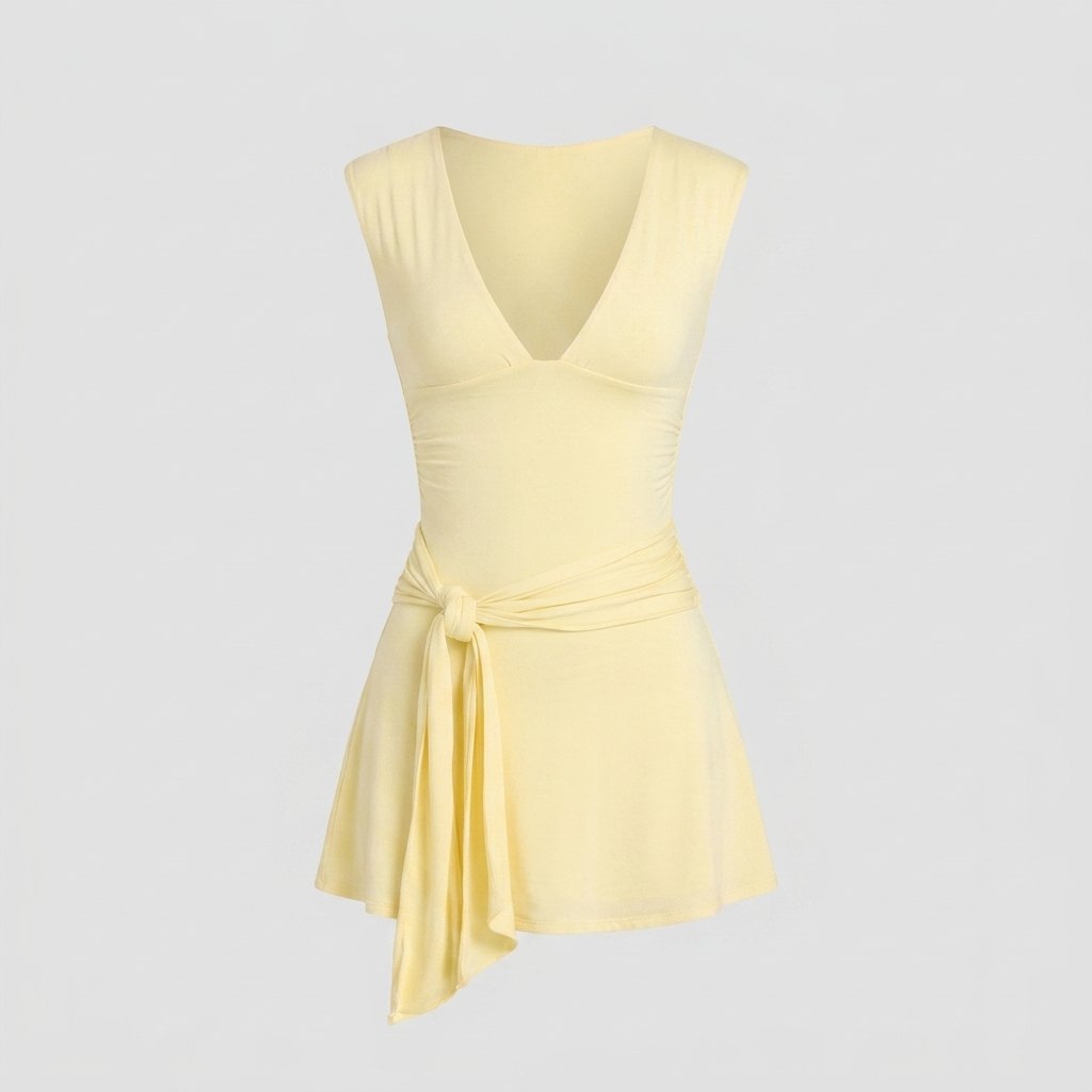 Norela Women's Dress | Modal Wrap, Plunge Neckline, A-Line Silhouette