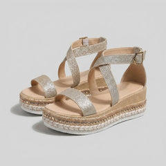 Olea | Open Toe Sandals for Women Comfortable Mid Heel, Casual Style