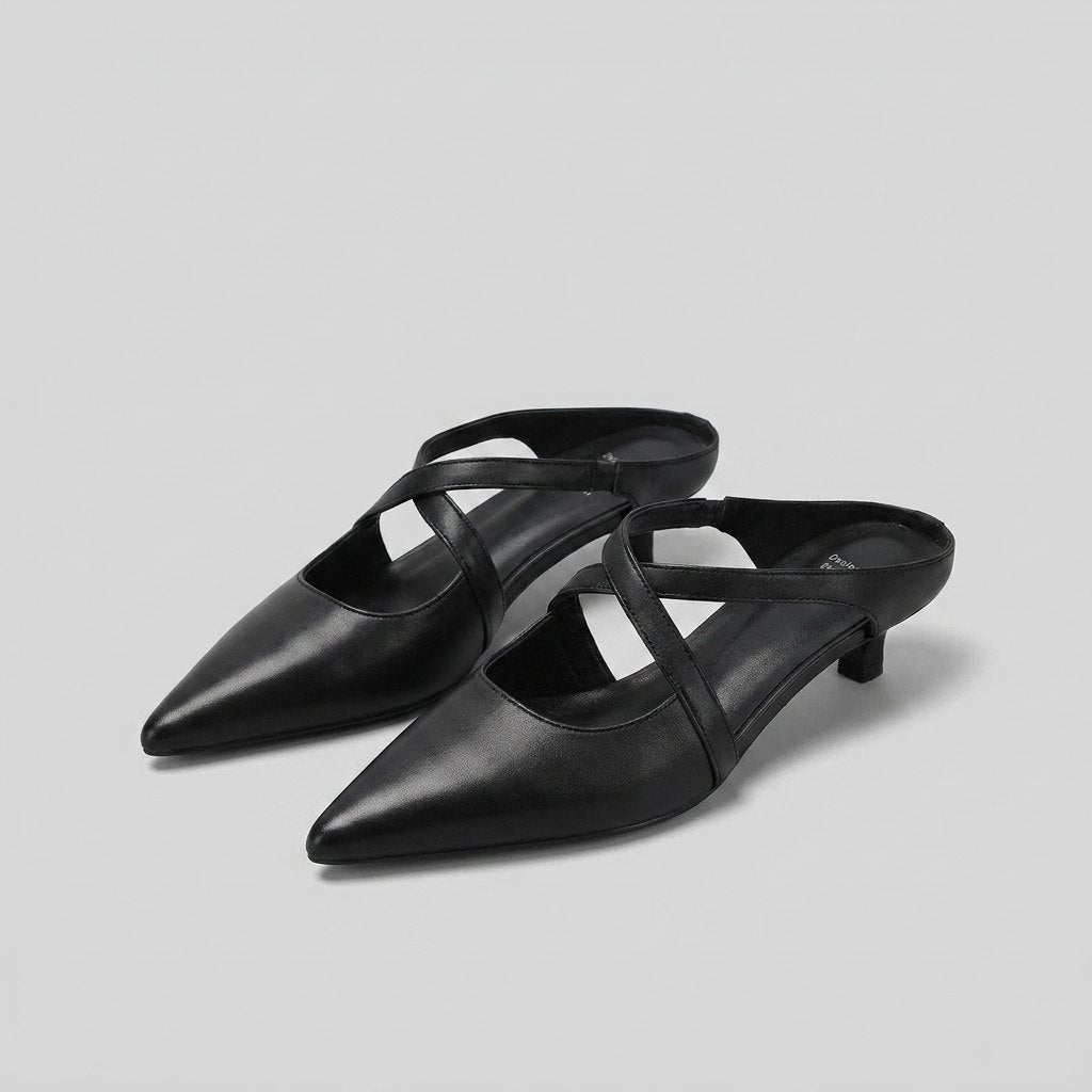 Palma | Mules for Women Leather Blend, Open-Toe Design