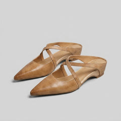 Palma | Mules for Women Leather Blend, Open-Toe Design