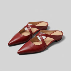 Palma | Mules for Women Leather Blend, Open-Toe Design