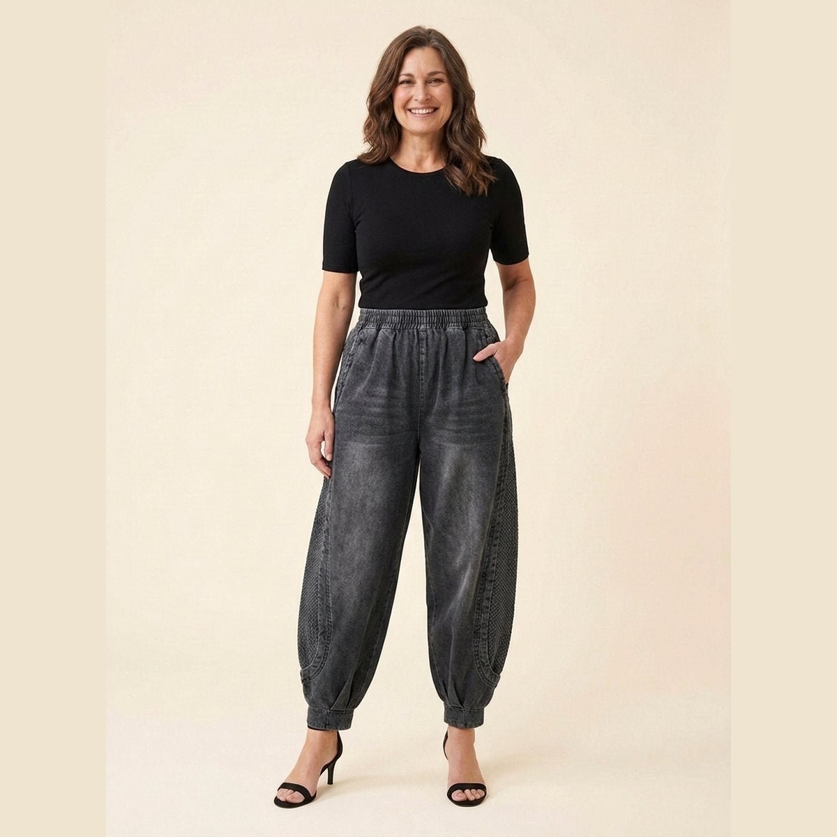 Palo | Denim Pants Plus Size, Stylish Patchwork Design