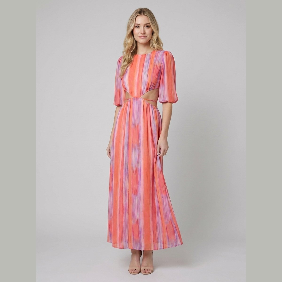 Pavona Dress | Elegant Fabric with Side Cut-Outs