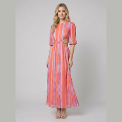 Pavona Dress | Elegant Fabric with Side Cut-Outs