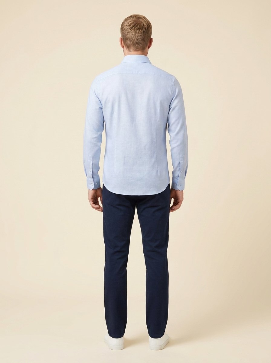 Paxon Men's Shirt | Performance Stretch, Wrinkle-Resistant Light Blue