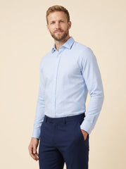 Paxon Men's Shirt | Performance Stretch, Wrinkle-Resistant Light Blue