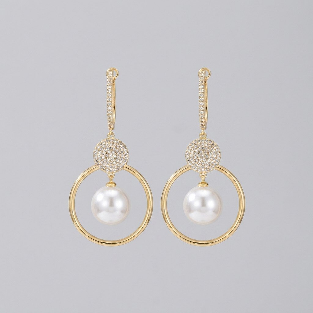 Pearluxe | Pearl and Zirkonia Earrings