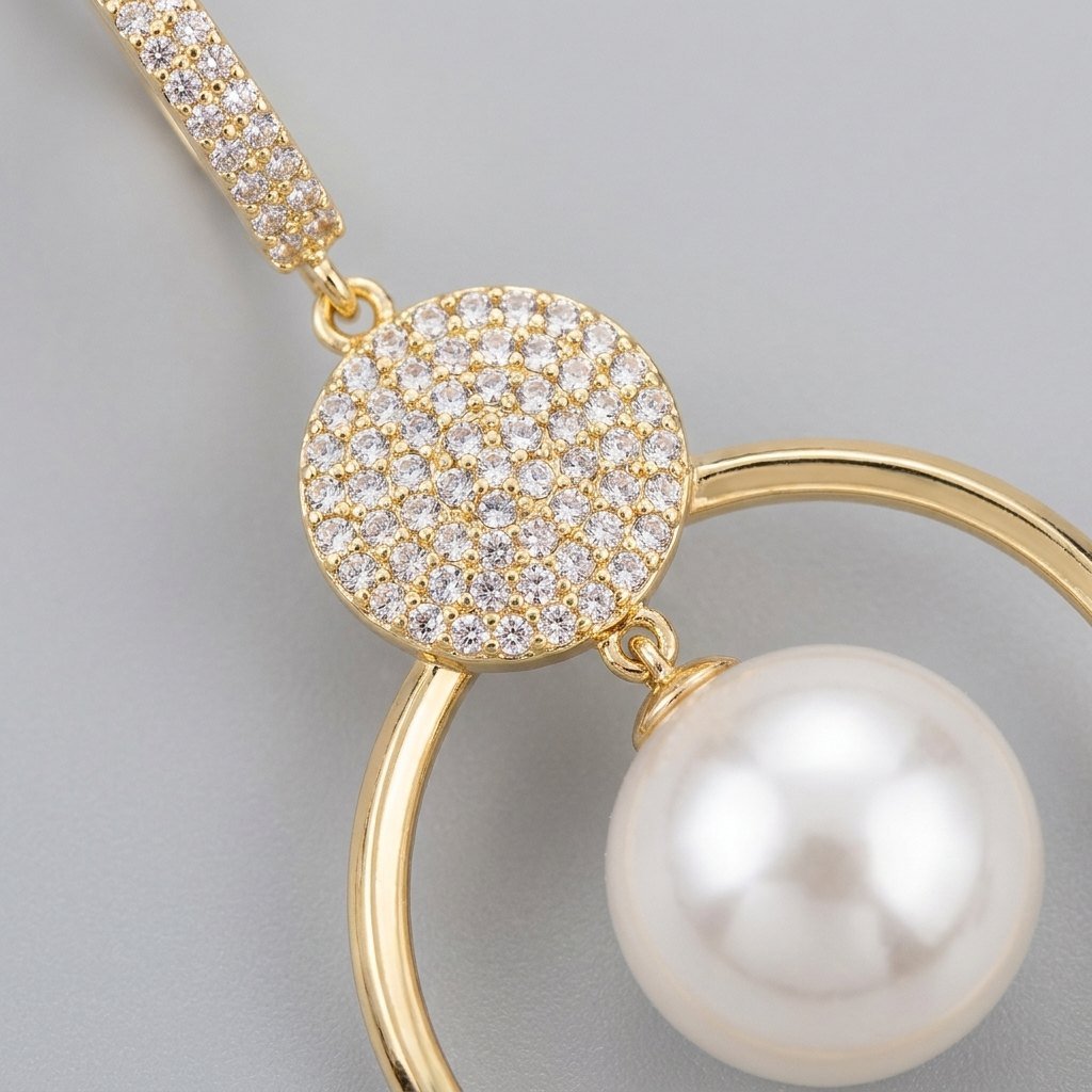Pearluxe | Pearl and Zirkonia Earrings
