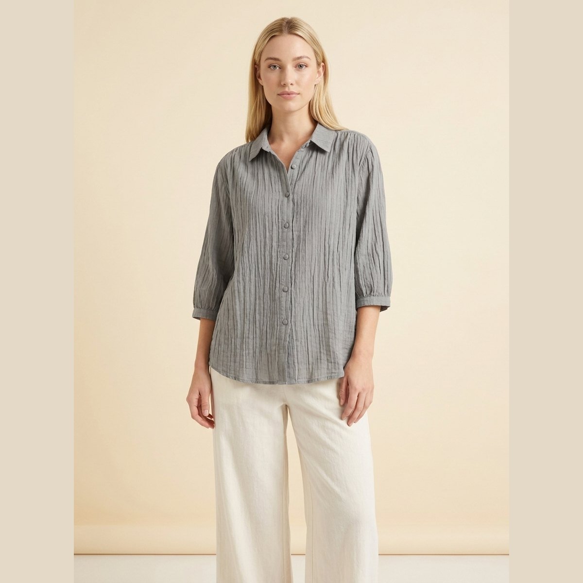 Pinky | Women's Shirt Oversized Cotton, Bracelet Sleeve