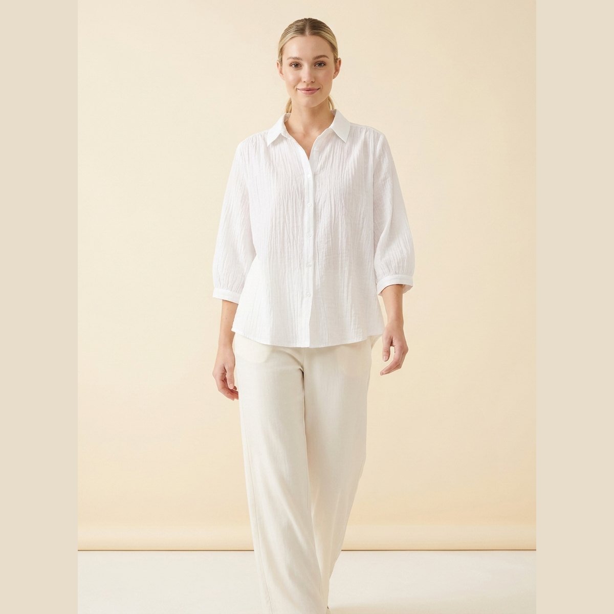 Pinky | Women's Shirt Oversized Cotton, Bracelet Sleeve