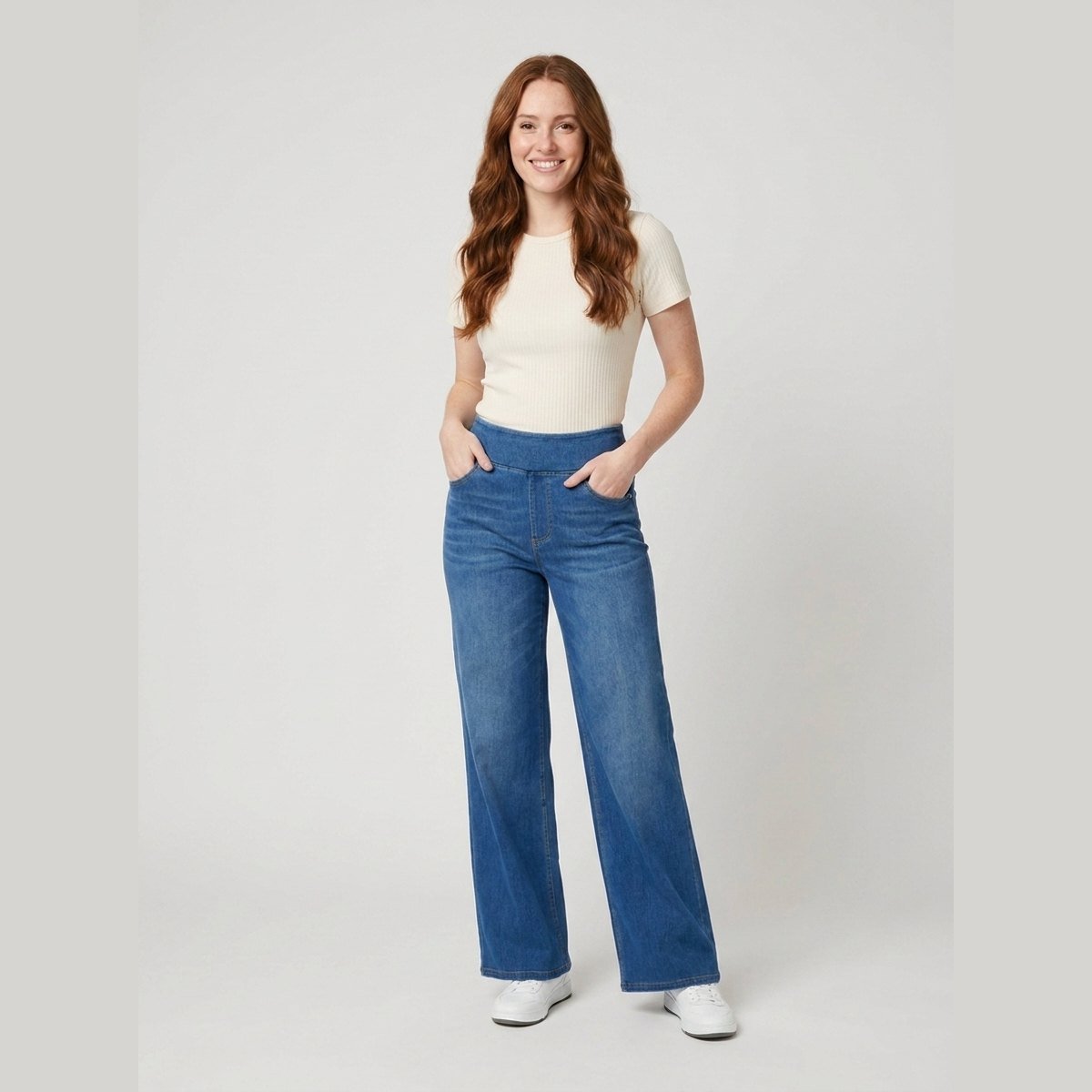 Polo Wide Leg Jeans | High Waisted Stretch Denim, Black